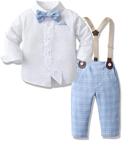formal tuxedo shirt with bowtie for toddlers boys and kids