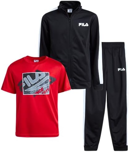 Fila Boys Tracksuit Set 3-Piece Athletic Outfit for Toddler Up