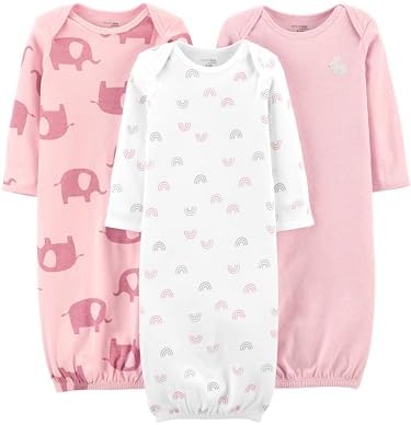 Simple Joys by Carters Baby Girls 3-Pack Cotton Sleep Gown Bundle