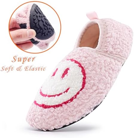 Soofylia Cute Kids Smiley Face Slippers