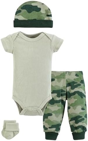Hudson Baby Unisex Thermal Preemie Layette Set 4pc 1
