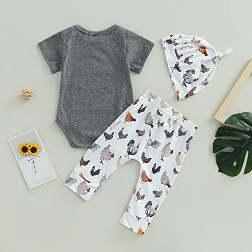 SAYOO Newborn Country Western Romper Pants Set