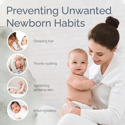 KiddyCare Hand Mittens No Scratch for Newborns 0-6 Months