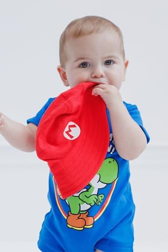 Super Mario Mario Yoshi Baby Romper and Bucket Sun Hat