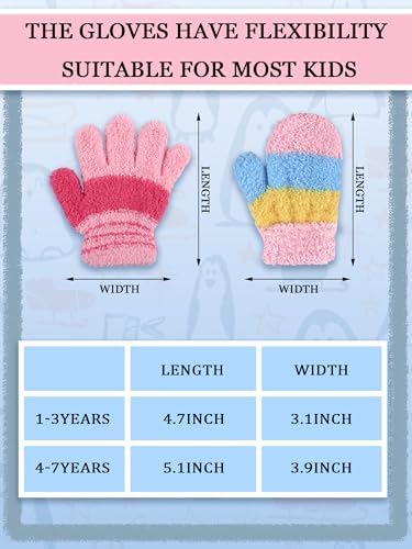 SATINIOR toddler knitted gloves Wintry Warm