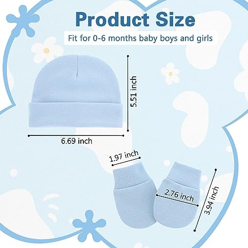 Zando Baby Hats and Mittens Set Newborn