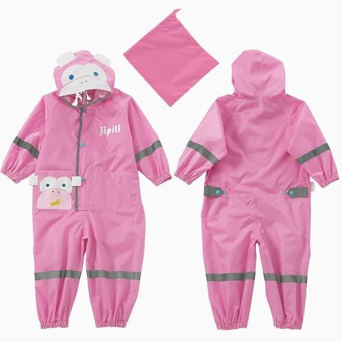 Fewlby Kids Toddler One-Piece Rain Jacket