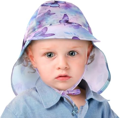 J JOYSAY Baby Toddler Purple Spider sun hat UPF 50