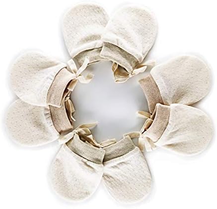 Organic Cotton Baby Mittens No Scratch Soft for Newborns