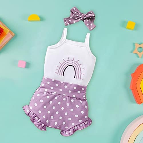 One Year Old Girl Camisole Romper Set