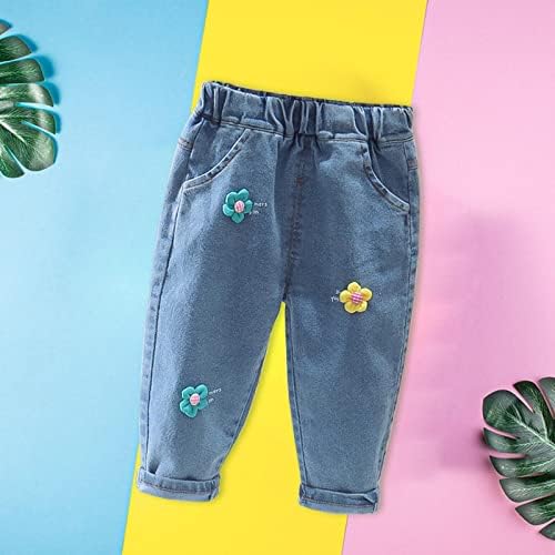 Unisex Baby Boys Joggers Soft Denim Elastic Waist Active Joggers