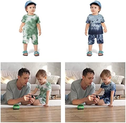 Coolago Tie Dye Toddler Boy Summer Outfits 4-Piece Set