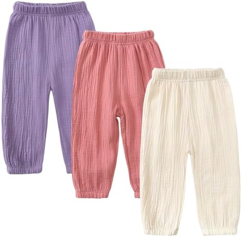 Cotton Linen Toddler Girls Pants Borrowers