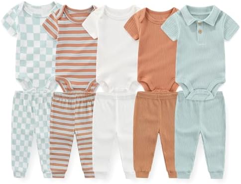 JELYLOVE Unisex Babypants Set 10PCS Cotton