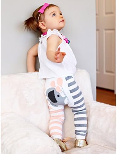 Doodle Pants Leggings Blue Rainbow Pink Elephant 10 words