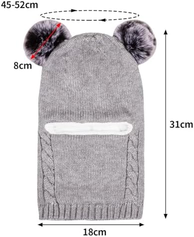 Baby Winter Double Pompom Hat Scarf Set for Toddler