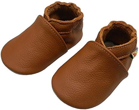 YALION Soft Leather Slip-On Anti-Slip Moccasins for Babies