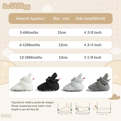 Sawimlgy Safe Soft Baby Booties for Little Ones Non-Skid ANTI-SIPpers