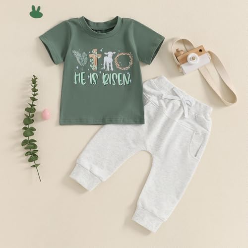 My First Easter Outfit Toddler Boy T-Shirt Pants Set