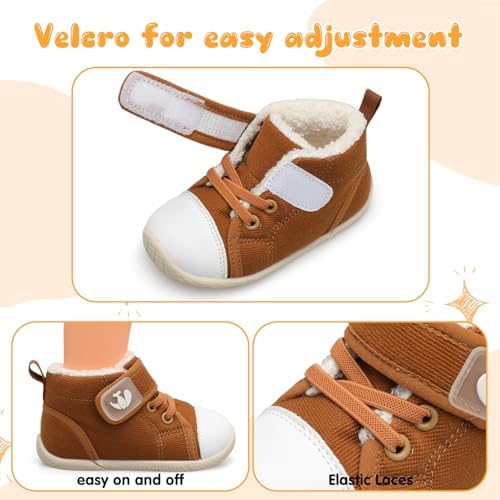 Warm Non-Slip Fleece Booties for Babies