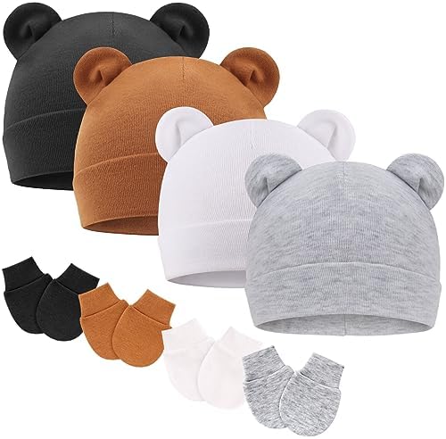 Dreshhow BQUBO - Newborn Baby Hats Mittens Set for Boys Girls