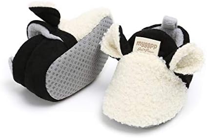 Ohwawadi Cozy Fuzzy Baby Slippers for Crawlers Walkers