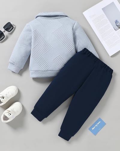 ZOEREA Toddler Boy Winter Sweatshirt and Pants Set 1-5T