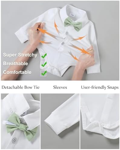 YALLET Baby Boys Formal Suit 0-24gentleman outfitSet