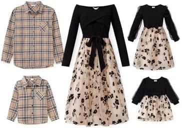 PatPat Family Matching Outfits Set Mommy and Me Dresses
