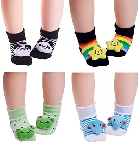 6-Piece Baby 3D Cartoon Anti-Skid Booties