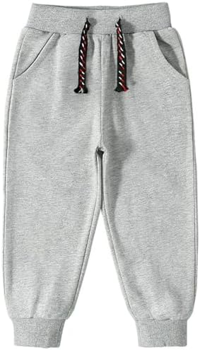 Funnymore 3-Piece Toddler Cotton Pullover Sweatpants with Drawstring
