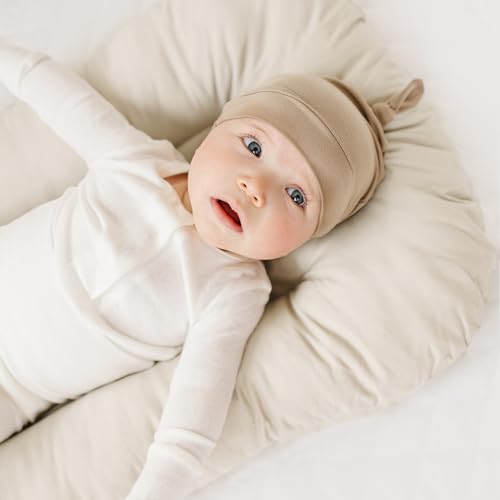 8-Piece Knot Beanie Hats for Newborns Soft Stretchy