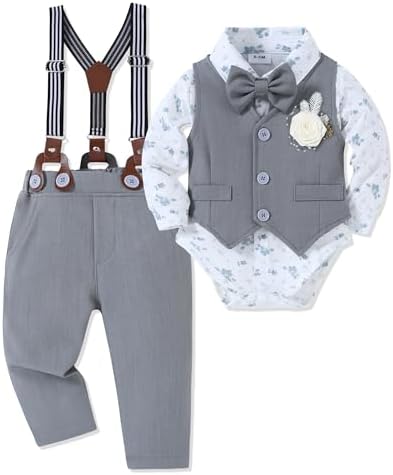 Gentleman Baby Outfit Set for Infants - 6-Piece Wedding Grooming Attire