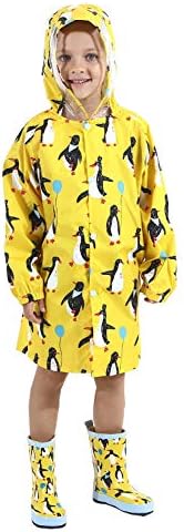 HTER Kids Cartoon Rain Poncho for Toddler Lightweight Durable Together rain Protection