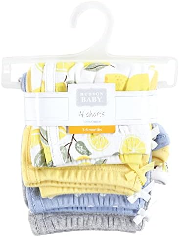 Hudson Baby 4-Piece Cotton Shorts Set for Girls