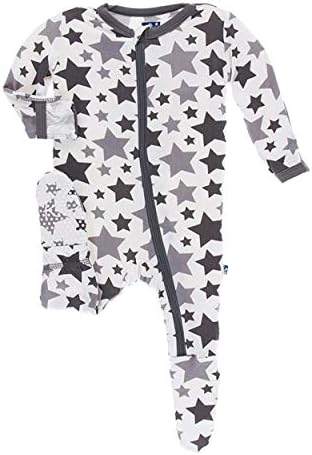 KicKee Boys Girls Essential Print Footie with Zipper