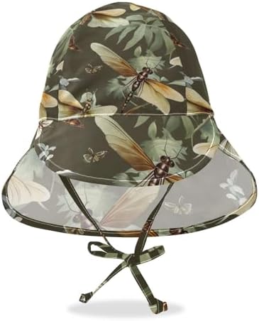 J JOYSAY Dragonfly Leaves Baby Sun Hat toddler UPF 50 vibrations