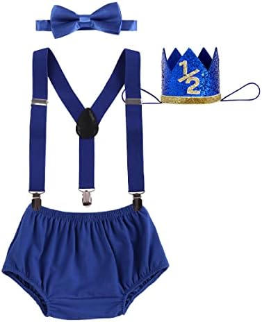 Adorable 6-12 Months Baby Boy Cake Smash Initiative Set