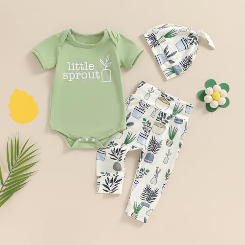 Little Sprout Coming Home Newborn Baby Outfit Summer outnumber Set