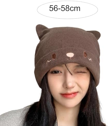 Essential Winter Essentials Cat-Ear Knit Hats for Women Kids
