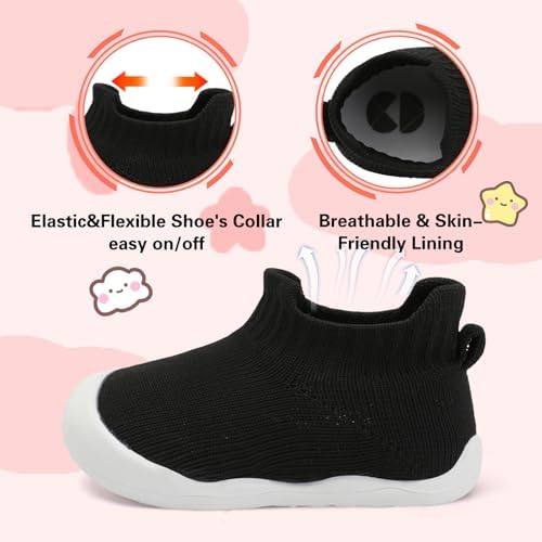 Adorable Soft Sock Shoes Non-Slip Baby Shirts Breathable for Kids