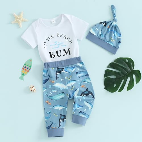 Kayotuas Newborn Baby Boy Girl Romper-Pants Set with Hat