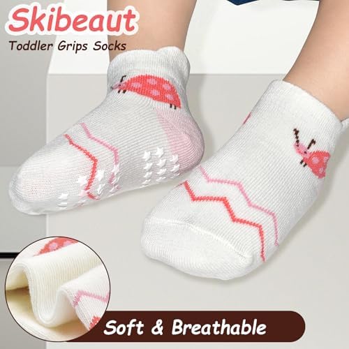 SkiBeaut Toddler Non-Slip Ankle Socks - Adorable Grips for Kids