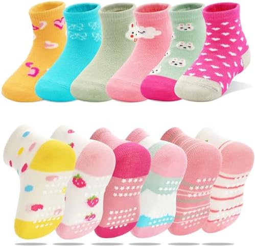 Cushy Grip Non-Slip Baby Socks for Girls Soft toddler wool socks