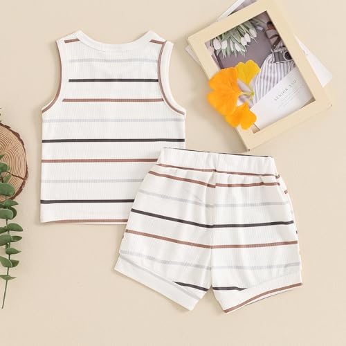Cute Newborn Boy Summer Outfit - Tank Tops Shorts