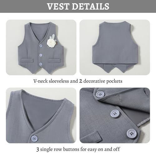 Gentleman Baby Outfit Set for Infants - 6-Piece Wedding Grooming Attire