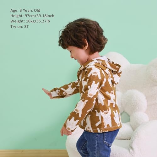 100 Cotton Toddler Wind-Proof Hoodie Fall Spring Fashion