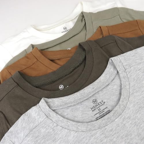 HonestBaby Unisex-Baby 5-Pack Short Sleeve T-Shirts