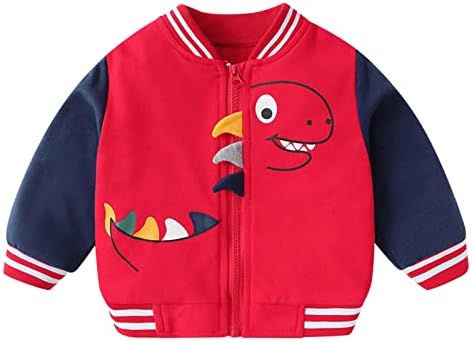 Dinosaur-Backed Baseball Jacket for Little Ones