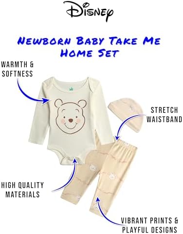 Disney Newborn Baby Take Me Home Set - 3-Piece Newborn Outfit